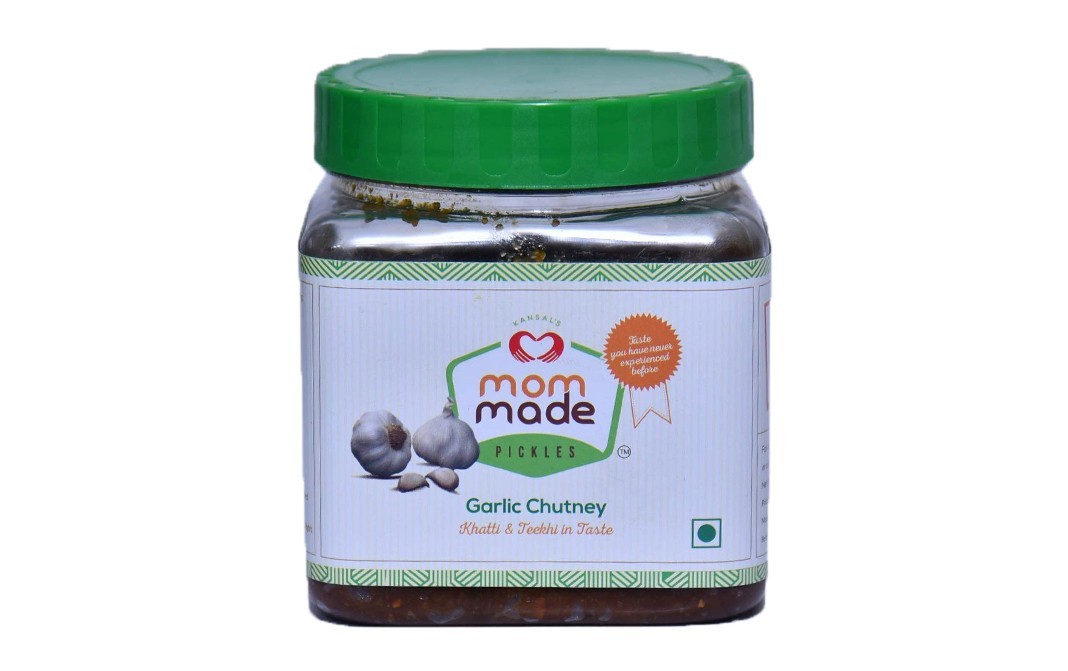 Mom Made Pickles Garlic Chutney    Plastic Jar  500 grams